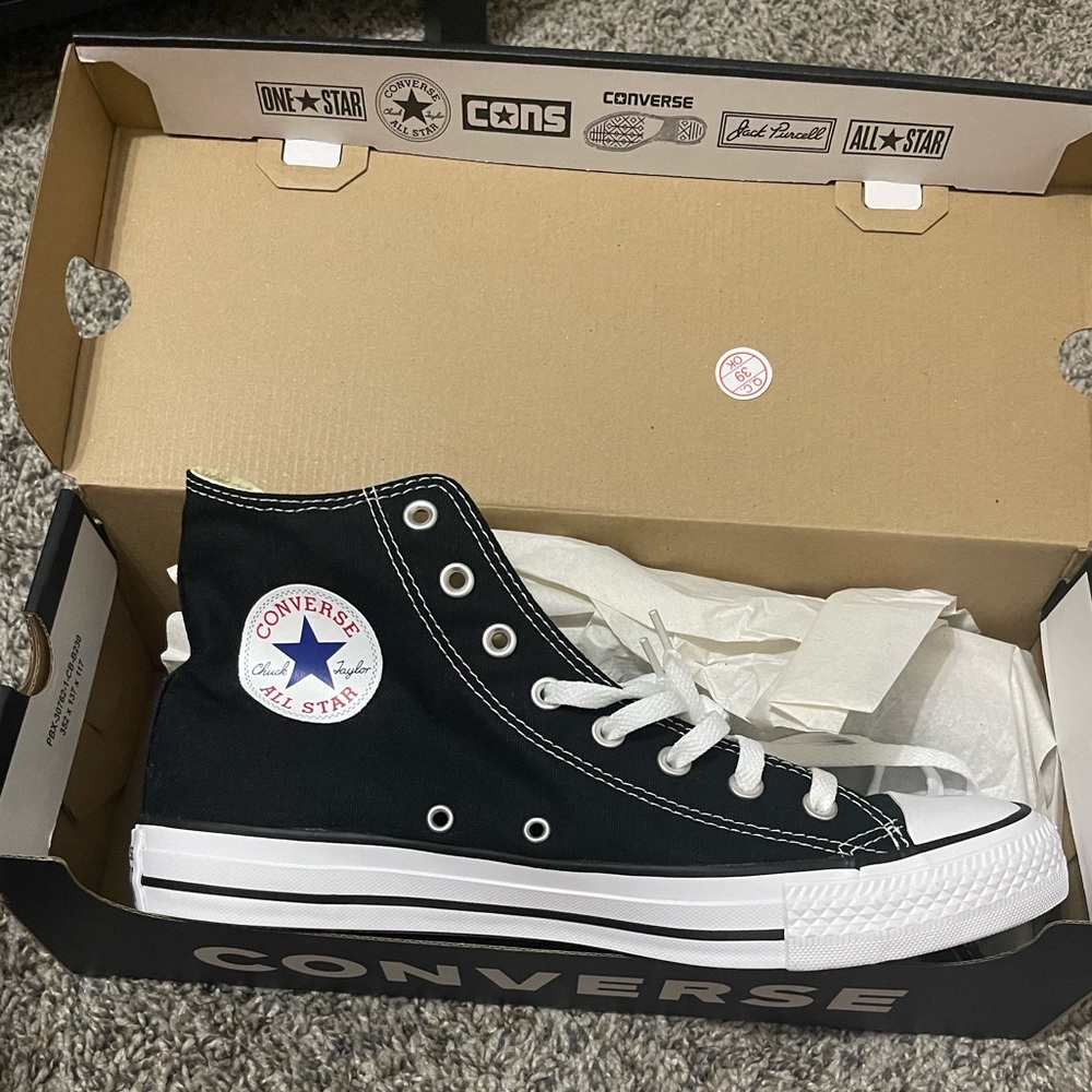 Mens black high top Converse